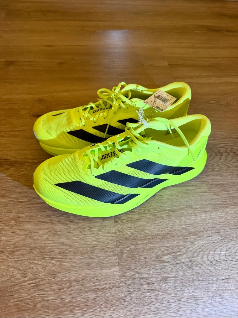NEW ✨ Adidas Adizero Evo SL - Women's 11.5 / Men's 10 - Neon Yellow / Black ✨